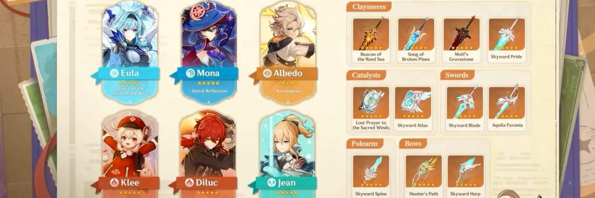 Genshin Impact 6.2: Mondstadt Regional Banner