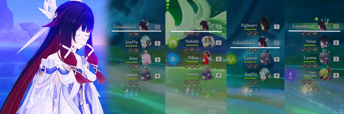 New Team Gameplay Showcases Highlight Columbina Synergies in Genshin Impact 6.3 v3