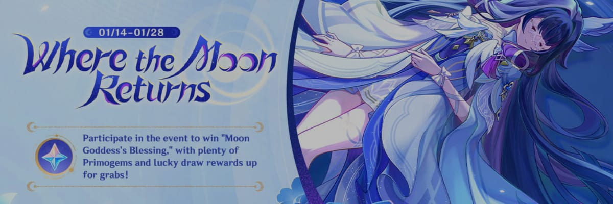 Genshin Impact Launches New Limited-Time Web Event “Where the Moon Returns” With Primogems and Exclusive Rewards