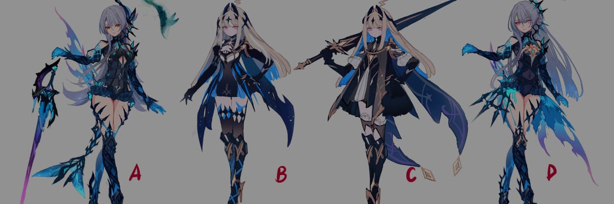Genshin Impact Reveals Skirk Concept Arts Showcasing Her Original Character Creation