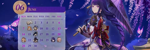 Genshin Impact Releases June 2026 Calendar Wallpapers and Free Primogem Giveaway Event for Travelers Worldwide