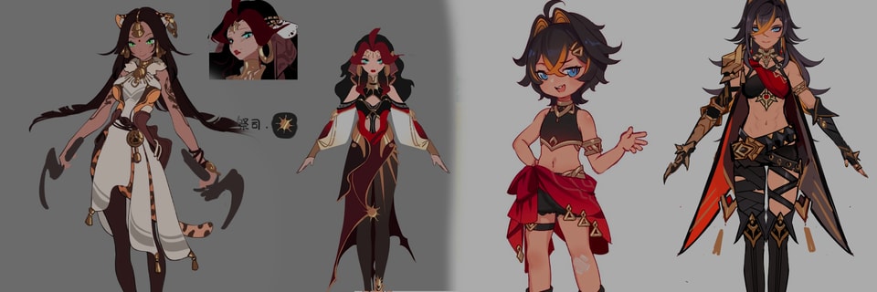 Genshin Impact Revela Artes Conceptuales de Dehya Detallando su Desarrollo Creativo