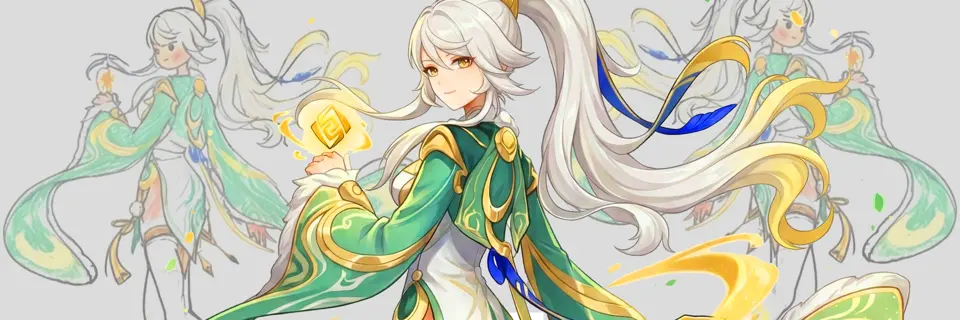 Zibai White Horse Art Reference and Columbina Splash Art Pose Gain Attention in Genshin Impact Community