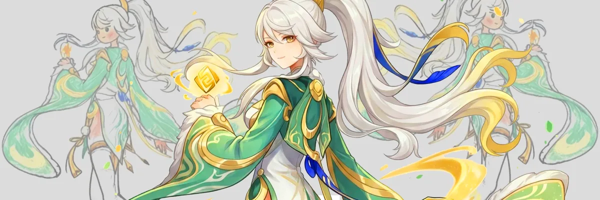 Zibai White Horse Art Reference and Columbina Splash Art Pose Gain Attention in Genshin Impact Community