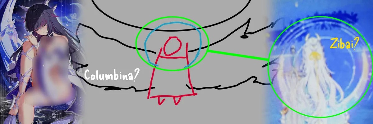 Filtraciones del boceto de animación de la Habilidad Definitiva de Columbina. Auras visuales potencian a Zibai en la...