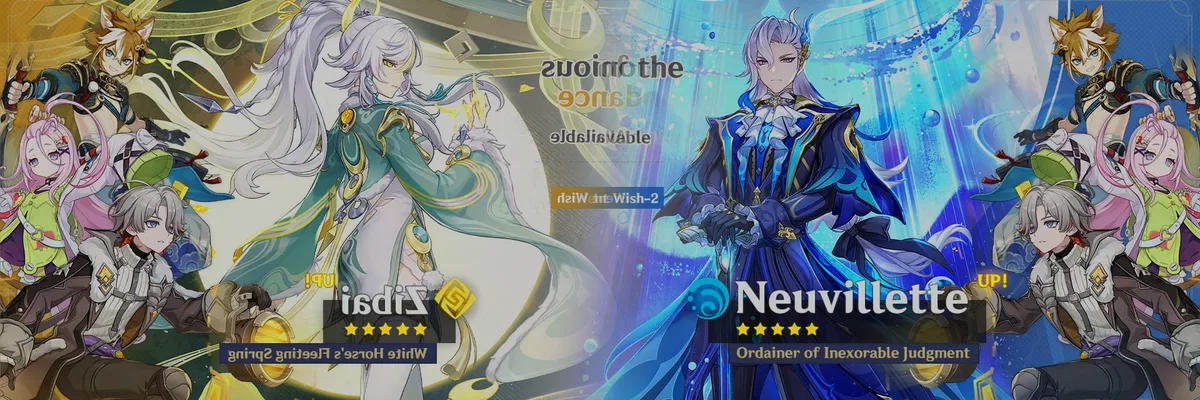 Genshin Impact Version “Luna IV” Phase II Event Wishes Reveal Zibai, Neuvillette, and New Signature Weapons