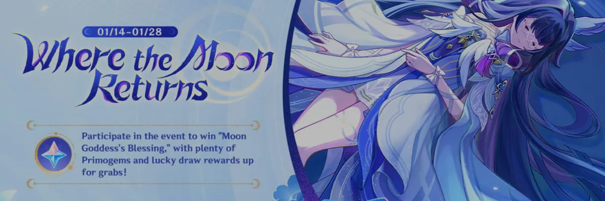 Genshin Impact Launches New Limited-Time Web Event “Where the Moon Returns” With Primogems and Exclusive Rewards