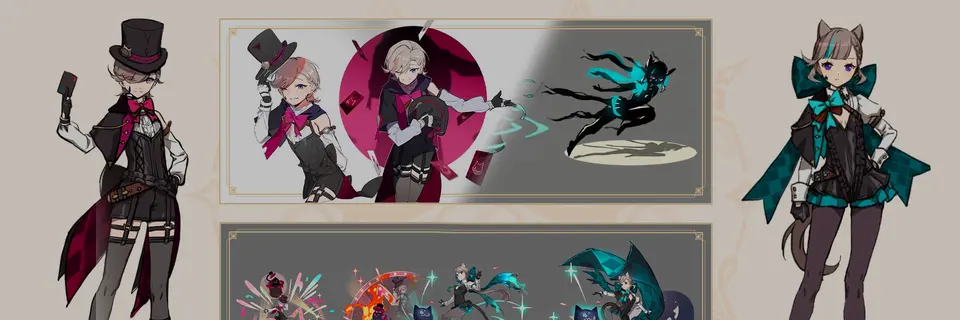 Genshin Impact Reveals Lyney and Lynette Concept Arts Showcasing Outfit and Splash Art Creation