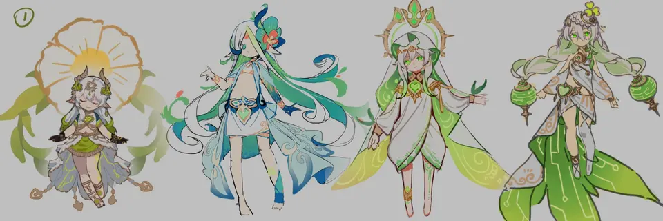 Genshin Impact Reveals Nahida Concept Arts Showing Creative Development of the Dendro Archon