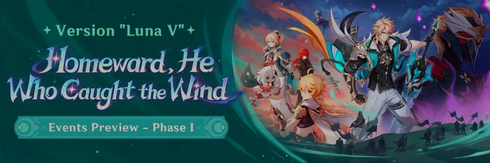 Genshin Impact Reveals Luna V Events Preview Phase I for “Homeward, He Who Caught the Wind”