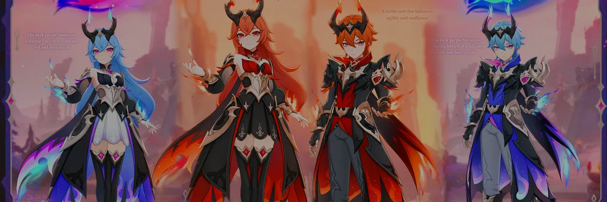 《原神》"Luna VI"揭晓传说级"鳞刃纪事"外观，附带暗焰进化形态