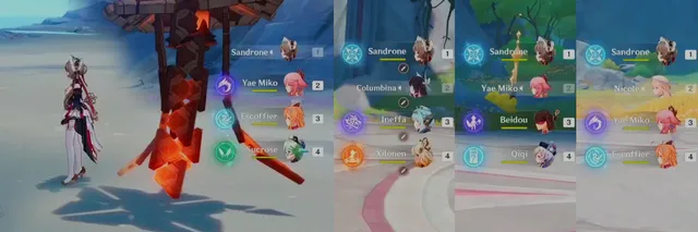 Filtraciones de Genshin Impact 6.7 revelan múltiples muestras de equipos de Sandrone con Yae Miko, Columbina y más