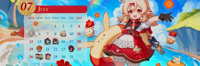 Genshin Impact Reveals July 2026 Calendar Wallpapers and Free Primogems Community Event