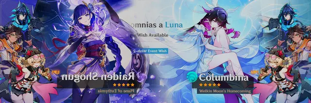 Genshin Impact Version "Luna VIII" Phase 2 Banners Confirm Columbina, Raiden Shogun and Signature Weapon Reruns
