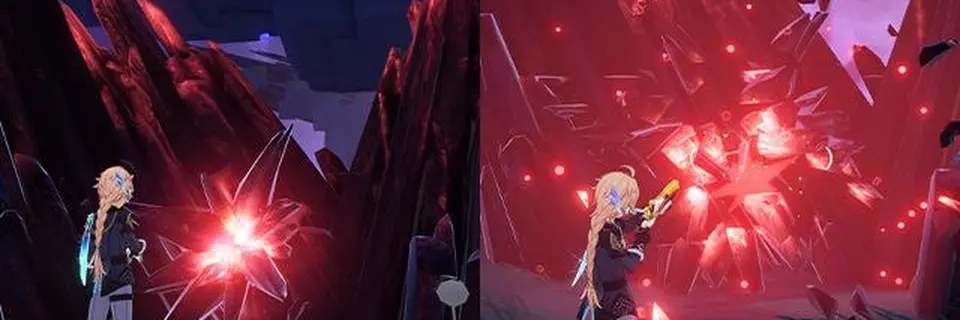 Genshin Impact 7.2 Leak Shows Red Crystals and Glowing Wisps