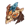 Demon-Warrior's Feather Mask